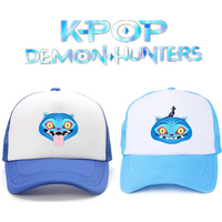 Cartoon KPOP Demon Hunters Casual Mesh Hats Blue Cat Hat Cosplay Baseball Cap Unisex Adjustable Hip-Hop Outdoor Caps