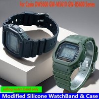 DW5600 Silicone Strap + Watch Case Mod Set For Casio G-Shock DW5610 DW5600HR GW-M5610 GW-B5600 Sports Replacement Accessories