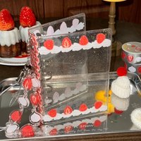 Strawberry cream granule M5 binder Polaroid card book, book cover, book jacket, protective cover, envelope (only outer shell)
