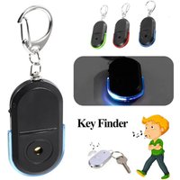 Portable sensing car key finder with light anti-lost key finder smart find locator keychain whistle beep sound control LED torch