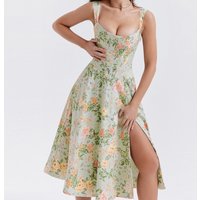 2026 Dresses For Woman Party Wedding Spaghetti Strap Vestidos A-line Dress Fresh Sweet Pastoral Style Temperament Floral Printed