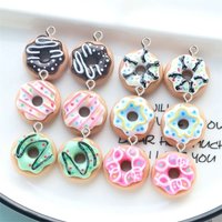 10Pcs Colorful Donut Resin Charms For Jewelry Making DIY Women Earrings Necklace Pendants Fashion Keychain Bag Accessories Decor