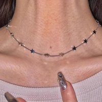 Kpop Vintage Y2k Aesthetic Star Pendant Necklace for Women Cool Hip Hop Pentagram Multilayer Chain Necklaces Girls Jewelry