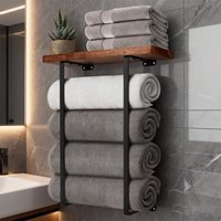 Towel Racks for Bathroom Wall Decor, Minimalist Design Storage Organizer for Large Towels, Small Towels, Hand Towels