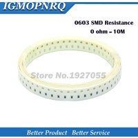 100pcs 0603 SMD 1/8W quality chip resistor resistance 0 ohm ~ 10M ohm 0R 1R 18R 47R 56R 470R 1K 4.7K 47K 10K 100K 220K 680K 560K