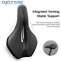 AliExpress NONE Shockproof Hollow Breathable Bicycle Saddle - Lightweight Non-Slip PU Leather Cycling Seat Cushion for MTB Road Bike Accessories
