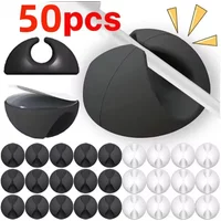5/50Pcs Cable Clip Winder Organizer Round Charger Cord Clips Desk Tidy Management Wire Adhesive Holder Clamp in Home Office Car