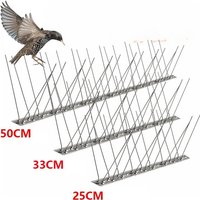 Stainless Steel Bird Spikes Anti Pigeon Fence Spikes Squirrel Defender Spike Garden Balcony Bird Repeller Deterrent Thorn Nail