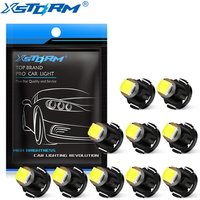 10Pcs T3 T4.2 T4.7 Led Bulb Canbus Super Bright Car Interior Lights Dashboard warming indicator Wedge Auto Instrument Lamp 12V