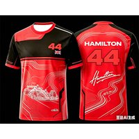 AliExpress NONE Special Edition Hamilton #44 Red Black Racing T Shirt Unisex Summer Breathable Quick Dry Motorsport Fans Casual Top Cycling