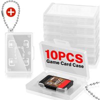 Portable Mini Clear Game Card Case with Keychain Anti-lost Anti-scratch Gaming Cards Storage Box for Switch Oled Switch Lite