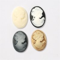 10 Pieces New Retro Oval Beauty Head Charm Resin Acrylic Beads Charms Connectors Diy Earrings Jewelry Making Acessories Material