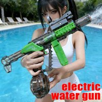 2026 Long Range Shooting Electric Water Gun Toys Automatic Fights Toy Sensor Muzzle Flame Squirt Gun Summer Beach Pool Party Toy