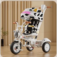 New Children's Tricycle,Reclining and Sitting Foldable Portable Stroller,1-6 Years Old Multifunctional Children's Bicycle