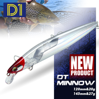 D1 Floating Minnow Fishing Lure 120mm/20g 145mm/27g Hard Baits Wobbler Weight Slider System For Pike Bass Tackle