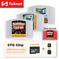 5400 In 1 SummerCart 64 Game Card For N64 Retro Game Cartridge ED 64 For Nintendo 64 With 32GB TF Card No Region Restriction
