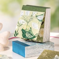 Mr.Paper 50 Sheets/Book Four Seasons in Bloom Series Material Sticker Book Vintage Landscape Design DIY Journal Scrapbook Decor