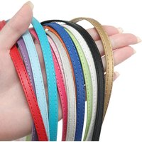 1meter Colorful 8mm Flat PU Faux Leather Cord Waist Chain Bracelet Belt Bag Handle for DIY Jewelry Making Accessories