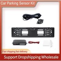 Car Parking Sensor Kit Frame Plate License EU Euro Auto License Plate Frame Car Parking Sensor Kit Parktronic Back Up Waterproof