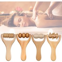 1Pcs Massage Rollers Wooden Neck Roller Massager Wooden Trigger Point Roller Massager Muscle Roller for Back face Waist Leg Arm