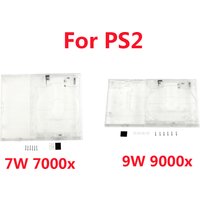 For PS2 7w 9W Clear Full Housing shell Case for PS2 Console Shell Transparent with screws for PS2 70000 9000X 90000 9W