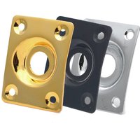 Rectangular Jack Plate With Screws For Les Paul Tele Style Electric Guitar Chrome/Black/Gold Instrumentos Guitar Parts