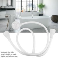 Bath Shower Head and Hose Double Tap Push On Bath Shower Head and Hose Hairdresser Shampoo Spray Pet Cleaner Set