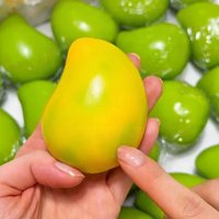 Handmade soft Mango Stress Ball Squeeze Toy, Color-Changing Mango Squishy Fidget Ball, ASMR Sensory Stress Relief Toy