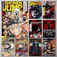 Anime B-Black Clover Poster Self-adhesive Art Waterproof Paper Sticker Coffee House Bar Room Wall Decor