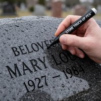 Gold Tombstone Lettering Pen Stone Inscription Touchup Marker Memorial Paint Pen for Church Outdoor Cemetery Grave Rock Marble