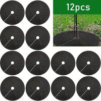 10PcsNon-Woven Tree Mulch Ring, Thickened Tree Protector Mat, Plant Cover