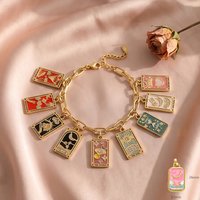 Retro Vintage Card Charm Enamel Rhinestone Sun Moon Mystic Witchy Spiritual Gold Color Pendant DIY Making Jewelry Accessories