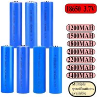 18650 3.7V Rechargeable Lithium Battery Capacity 1200mAh-3400mAh, Suitable for DIY Electronics Lighting Bluetooth Devices Etc