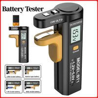 LCD Digital Battery Tester Battery Capacity Tester Volt Measure Measurements Tester for AA AAA C D 9V 1.5V Button Cell Batteries