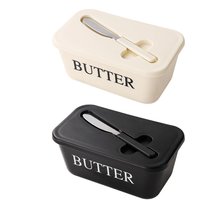 Butter Cheese Fridge Storage Box with Knife Large Capacity Organizer Butter Container Box Butter Dish Tableware Dish Serving