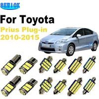 SEWICK 12Pcs Canbus Led Light Kit For Toyota Prius Plug-in 2010-2013 2014 2015 12V White Car Led Bulbs Interior Accessories