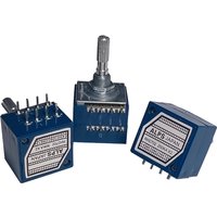 1PCS RH2702 Resistance Stepping Dual-unit Rotentiometer A50KX2 A100KX2 A250KX2 8pins ALPS RK27 Floral Axis 25mm
