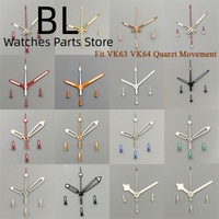 BLIGER 6-pins VK63 Watch Hands Red Orange Blue Green Gold Rose Watch Needle Luminous For VK63 VK64 Quarzt Movement Replace Parts