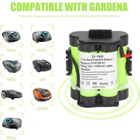 KUNLUN 3.0Ah 18V Replacement Lithium Battery for Gardena Robotic Lawnmower R80Li R75Li R70Li R50Li R45Li R40Li R38Li 124562