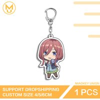 Miku Nakano Keyring Hot Selling Q Edition Personality Customized Car Backpacks Accessories Chibi Backpack DIY Decoration