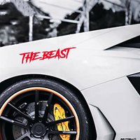 THE BEAST Motorcycle Helmet Stickers Waterproof for Motorbike Fuel tank Fender Front Fairing Electric Scooter Vinyl Decals