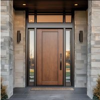 Aluminum Alloy Heave-duty Entrance Doors with Modern Design Waterproof Exterior Door Sound Insulation Custom Size and Color