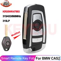 KEYECU CAS2 System 315/433/315LP/868MHz For BMW 5 Series E46 E60 E83 E53 E36 E38 E39 Flip Remote Key Control ID46 ID7944 Chip