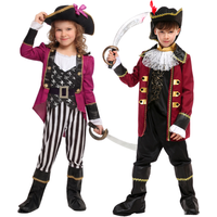 Halloween Costume Pirate Role Play - Captain Jack Sparrow Preschool Fantasy Performance Party Luxurious Pirate Attirev