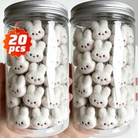 1/20Pcs Kawaii Plush Bunny Keychains for Phone Bag Backpack Strap Key Chains Pendants Women Girls Soft Cute Plush Rabbit Gifts