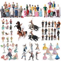 Realistic Farmer Knight Princess Mermaid Bullfighter Fairy Elves Figurines Multicultural Families Diverse Toys Figures For Kids