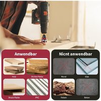 ABLJ For Woodworking Precision Drill Bit Set 6-Piece Countersink Wood Drill Bits With Depth Stop For Countersinking