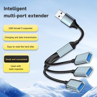 USB Splitter 1 to 3 USB A Hub 3 Port USB Extension Cable Multi USB Port Expander for Car Laptop PC Phone Charging U Disk Mouse