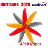 4Pairs Gemfan Hurricane 3020 3-Blade 3 Hole PC Propeller 1.5mm for RC FPV Racing Freestyle 3inch Toothpick Cinewhoop Ducted