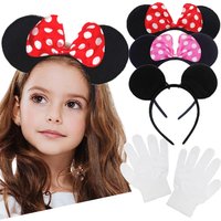 Children Christmas Halloween Carnival Easter Mouse Disguised Clown Performance Party Accessories Boys Girls Gloves+Headband Sets